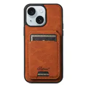 For Iphone 15 Litchi Texture Leather Magsafe Detachable Wallet Phone Case