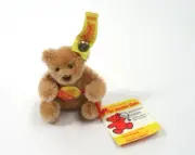 STEIFF MINI MOHAIR TEDDY BEAR W/ TAGS NON JOINTED VINTAGE WEST GERMANY 0201/11