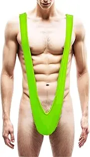 [TAIKMD] Men's Borat Swimsuit Strap Mankini Underwear Bikini Thong Costume Wrestling Leotard V Sling Stretch Jockstrap Bodysuit