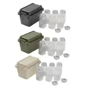 6Pcs Camping Spice Jars Seasoning Bottle Kitchen Spice Condiment Dispenser