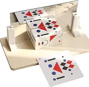 Face Changing Block Game - Geometric Mirror Symmetry Cube,Interactive Face Changing Building Blocks for Fine Motor Skill Development and Logical Training