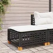 Garden Stool with Cushion Black 63.5x56x32 cm Outdoor Furniture Durable UV