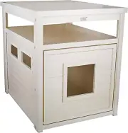 New Age Pet Ecoflex Jumbo Litter Loo, Litter Box Cover/End Table, Antique White