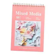 Mixed Media Sketchbook, 9x2 inches Sketch Pad 60 Sheets (98lb/60gsm) 1