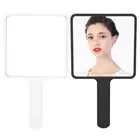 2pcs Handheld Makeup Mirror Portable Square Vanity Mirror Compact Beauty