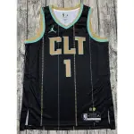 #1 LAMELO BALL HORNETS 黃蜂 CITY EDITION 城市 黑 JORDAN 球衣 三球