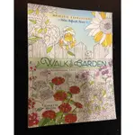 羊耳朵書店*美國原裝進口著色書/漫步花園中*A WALK IN THE GARDEN想畫著色書卻怕畫不完，這本書最佳入門