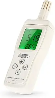 H dity & Tempe ure Meter Portable Tempe ure H dity Meter Thermometer Hygrometer Max Min Value Display Beige One Size