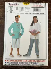 Burda 9689 UNCUT Sewing Pattern, Girls' Tunic & Pants, Size 7XL-14XL