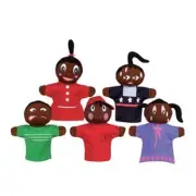 Get Ready 421 Feelings puppet set- African-American- 10 inch