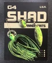 G4 SHAD SPINNERBAIT. 1/4 Oz. Phx. Blades Custom designed by JOE JOE BASS