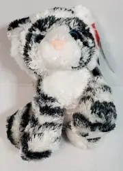 Aurora World Plush Mini Flopsie Shazam the White Tiger Stuffed Toy 8" New