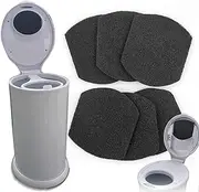 PurifyLogix Diaper Pail Deodorizers Odor Eliminator Activated Charcoal Filter Refills Compatible with Ubbi Diaper Pail | 6 Pack Carbon Filter | Precise fit | Thickened | Natural, Keep Home Fresh
