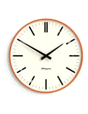 [Newgate] Matte Radio City Wall Clock in Pumpkin Orange