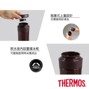 【THERMOS膳魔師】獨家2入_不鏽鋼輕量彈蓋真空保溫杯400ml+保溫杯480ml(JNI-403+JMK-503)(保溫瓶)