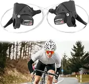 SYXLS Mountain Bike Gear Shifter 3x8 2 Pieces 8 Speed Lever Brake Set - Left Right 24 Speed for Racing and Folding Bikes Accessories