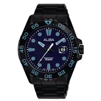 在飛比找momo購物網優惠-【ALBA】深海黑藍設計手錶-42mm(AS9N27X1/V