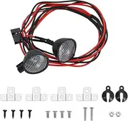 1 Set RC Car Headlight 1/10 RC Car Round Roof Light Adjustable Bracket Light RC Crawler Car Searchlight Compatible with SCX10 Compatible with Axial TRX4