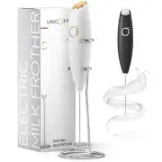 Milk Frother White - Coffee Frother Handheld with Electric Whisk - 19000 rpm ...