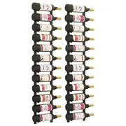 2pc Wine Rack Wall Mounted Storage Display 12 Bottle Holder Iron Frame Organiser