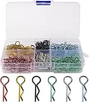 180Pcs Stainless Steel RC Body Clips Body Shell Clip Pins R-Pins Universal Compatible with Traxxas HPI Redcat Axial HSP RC4WD 1/10 1/12 RC Car Crawler Truck Off Road Buggy