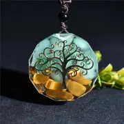 Orgone Pendant Tiger Eye Aventurine Orgonite Necklace Energy Crystal Stone Gift