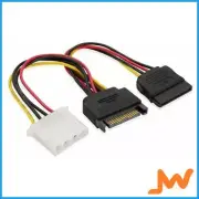 15CM SATA M to Molex & SATA Power Cable