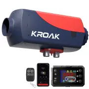 KROAK F1 5-8KW 12V 24V Split Car Parking Heater Knob Remote Switch Smart With Muffler