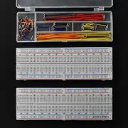 Lonely Binary Electronic Prototyping Kit - 2 Breadboards with 830 Tie Points and 70 pcs of Breadboard Jumper Wires - Ideal for Arduino, ESP32, Rasberry PI Projects and Circuit Testing