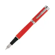 Conklin Herringbone Signature Fountain Pen in Red - Fine Point - NEW in Box