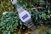 Gridlines Clear – Modified Watch Based on Casio F-91W – Transparent Case Gift