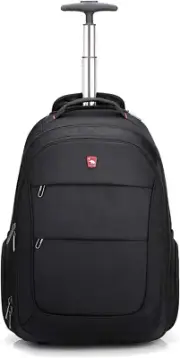Rolling Backpack for Laptop Large Wheeled Black Roller Daypack Travel