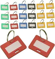 LALAFINA 50pcs Numbered Key Tags Plastic Round Key Label Tags for Home Office Easy Identification Security
