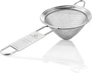 Homestia 3.3" Fine Mesh Strainer for Kitchen - 304 Stainless Steel Cocktail Sieve, Food Sifter, Cup Strainer for Drinks, Tea, Coffee, Juice, Flour, Spice (Silver)