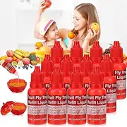 12 Pack Fruit Fly Trap Refill Liquid, Safe Near Food Gnats Lure Trap Liquid Replacement Attractants Wasp Bees Traps Refill Liquids for Indoor, Kitchen, Outdoor, Plants, 0.68oz/ Bottle