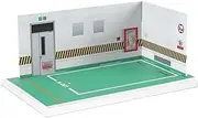 1:24 Assembled Simulation Parking Lot Model Alloy Car Display Scene PVC Garage Decoration Display Case Model Garage Desktop(Green)