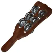 Indian Traditional Wooden Music Hand Percussion Jhika Brown Color