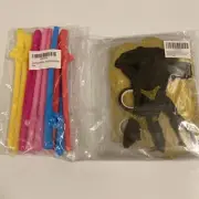 10 Bright Coloured Willy Drinking Hens And Banners Party Penis Dick Straws