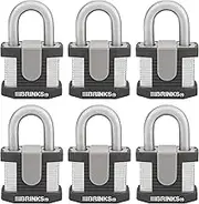 Brinks 672-50601 Commercial 50mm Laminated Steel Lock, 6-Pack