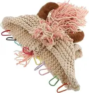 [FOMIYES] Horned Wool Hat Has Plush Head Wear Outdoor Hat Acrylic