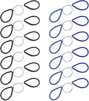 12 PCS Clay Wire Cutter Wire Tool Pottery with Rubber Handle Cutoff Tool for Pottery Wheel, Metal Clay Tools for Clay Artist Cheese Dough Sculpting Pottery (Black, Blue)