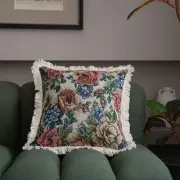 Tassel Jacquard Throw Pillowcase Sunflower Cushion Cover Sofa/Bed