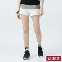 在飛比找momo購物網優惠-【5th STREET】女歐風時尚短褲-白色