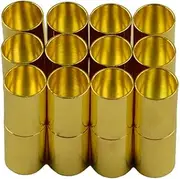 P Prettyia 12 Sets/Gold/Silver Magnetic Bracelet Clasps - Tube /6mm Hole - Leather Cord - Magnetic Jewelry Clasps for Necklaces, Gold, 20 x 7mm