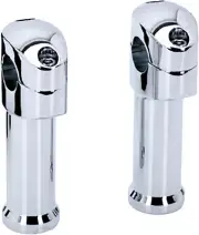 HardDrive 1.25in FatBar Handlebar Riser w/Separate Top Clamp 5in Tall Chr 241593