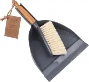 White Magic Eco Basics Dustpan & Brush Set-Friendly Bamboo Handles-Au