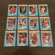 1990 FLEER BASKETBALL COMPLETE 12 CARD ALL-STARS SET MICHAEL JORDAN + 11 Addtl