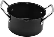 ibasenice 1Pc Thicken Carbon Steel Cooking Pot Non Stick Outdoor BBQ Saucepan for Camping Durable Kitchen Cookware Even Heating Design for Hot Milk Soups