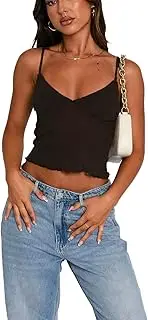 [Geagodelia] Women's Sexy Cami Vest Top Camisole Elegant Crop Tank Tops Ladies Backless Top Y2K Summer Aesthetic Clothes Outfit Streetwear Clubwear