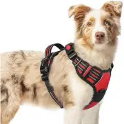 Dog Harness Med. Size, No Pull Harness, Adj Soft Padded Pooch Vest Color Red NEW